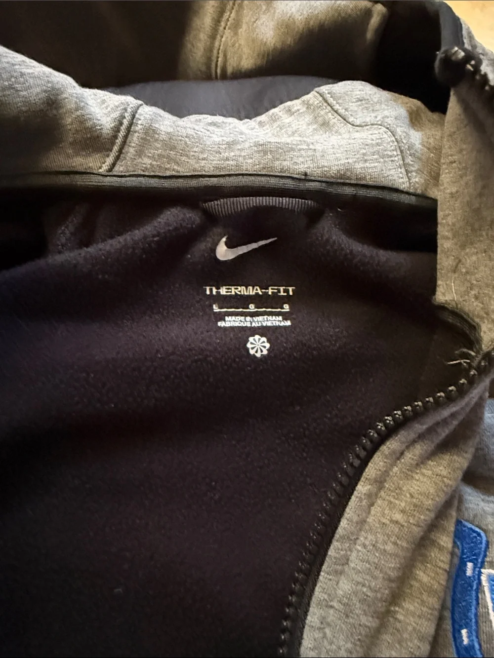 Nike Gray Sweatpants with Blue Basketball Logo